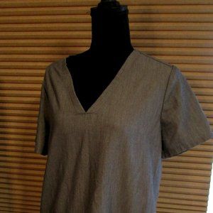 FIGS Double Pocket Scrub Top, Grey, Women's Medium